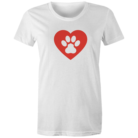 Dog Paw Love Womens TShirt