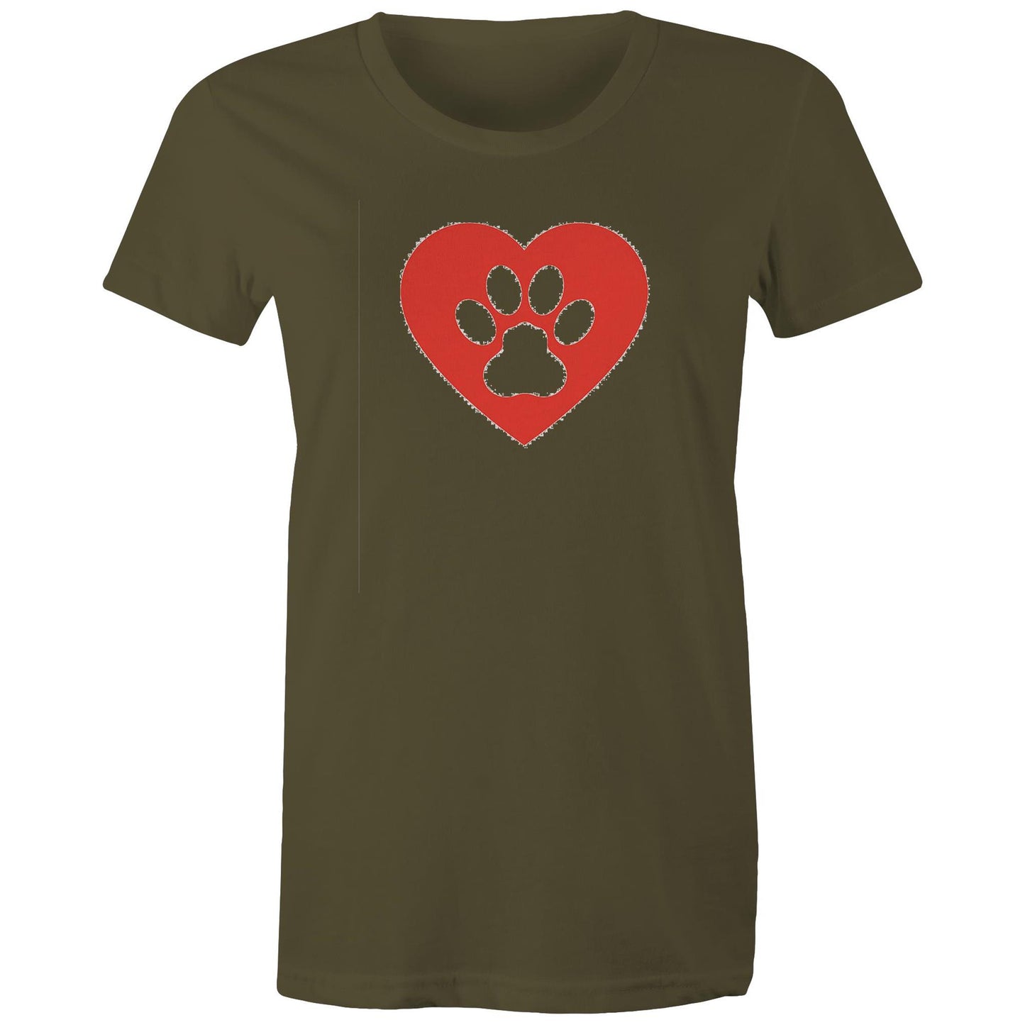 Dog Paw Love Womens TShirt