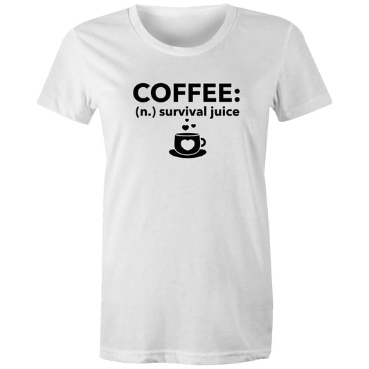 Coffee Survival Juice Womens TShirt