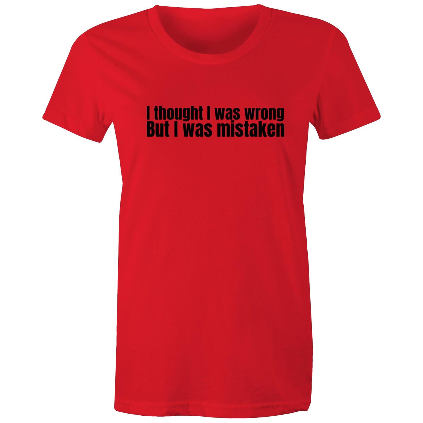 I Was Mistaken Womens TShirt
