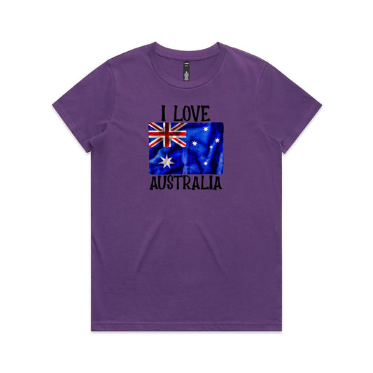 I Love Australia Womens T Shirt