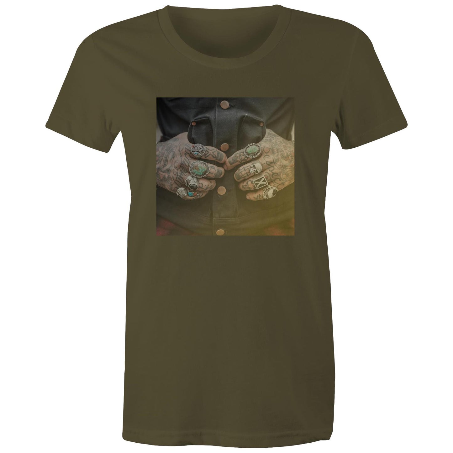 Tattooed Hands Womens TShirt