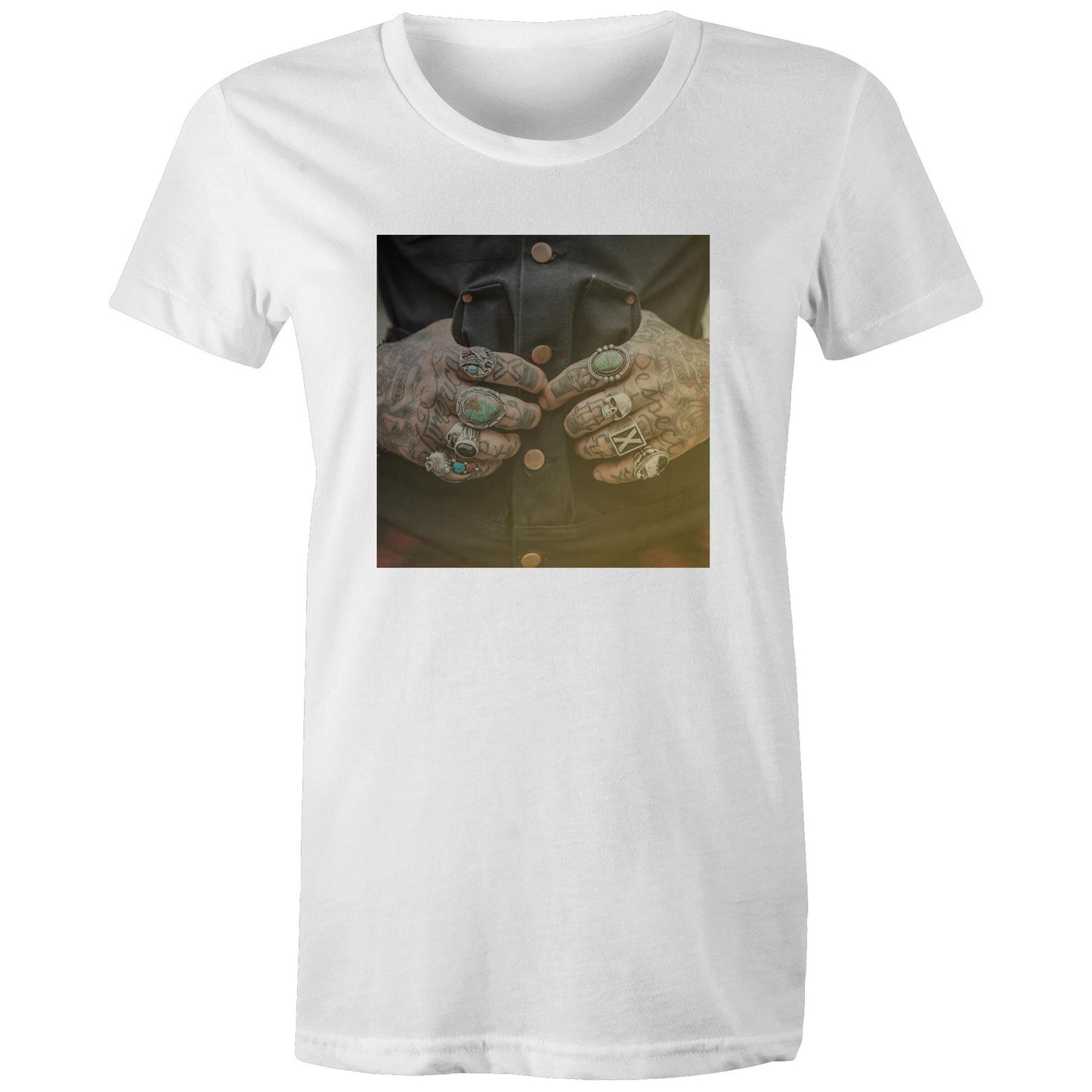 Tattooed Hands Womens TShirt