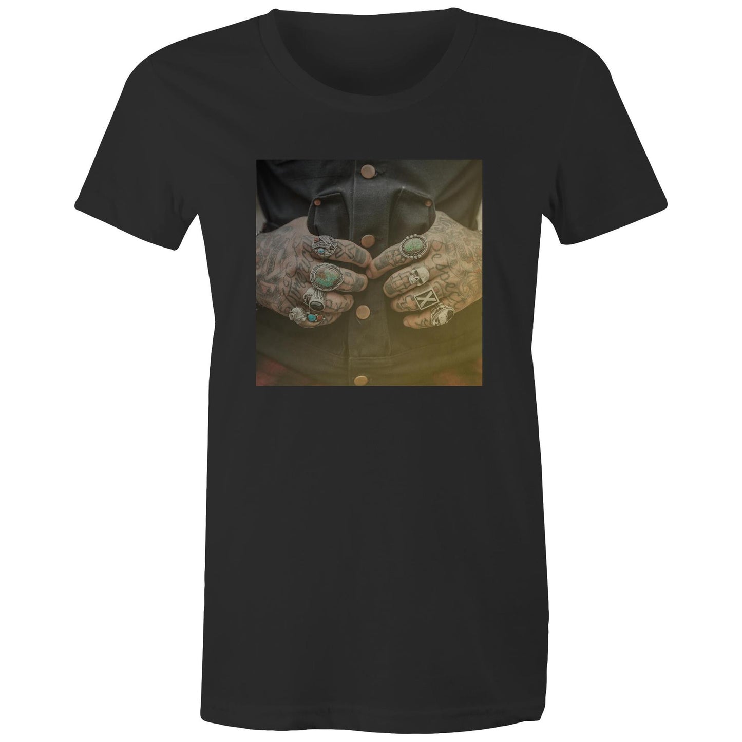 Tattooed Hands Womens TShirt