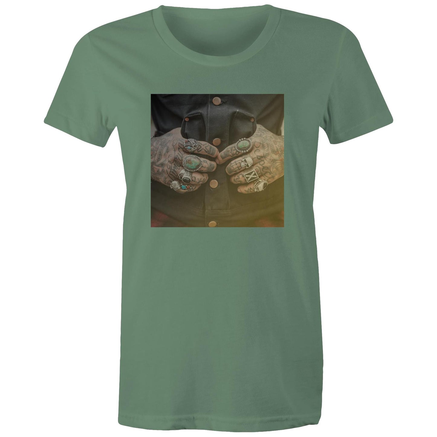 Tattooed Hands Womens TShirt