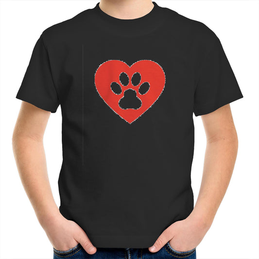 Dog Paw Love Kids Tee