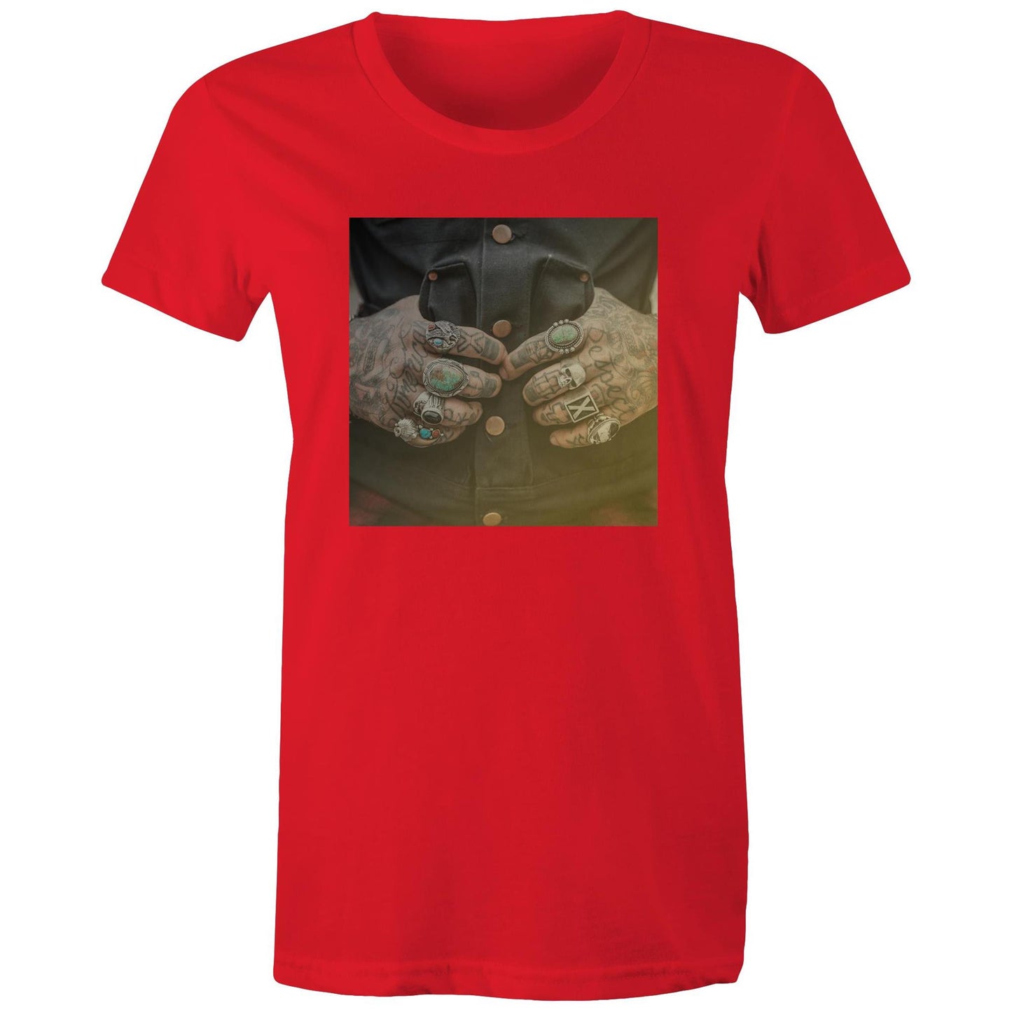 Tattooed Hands Womens TShirt