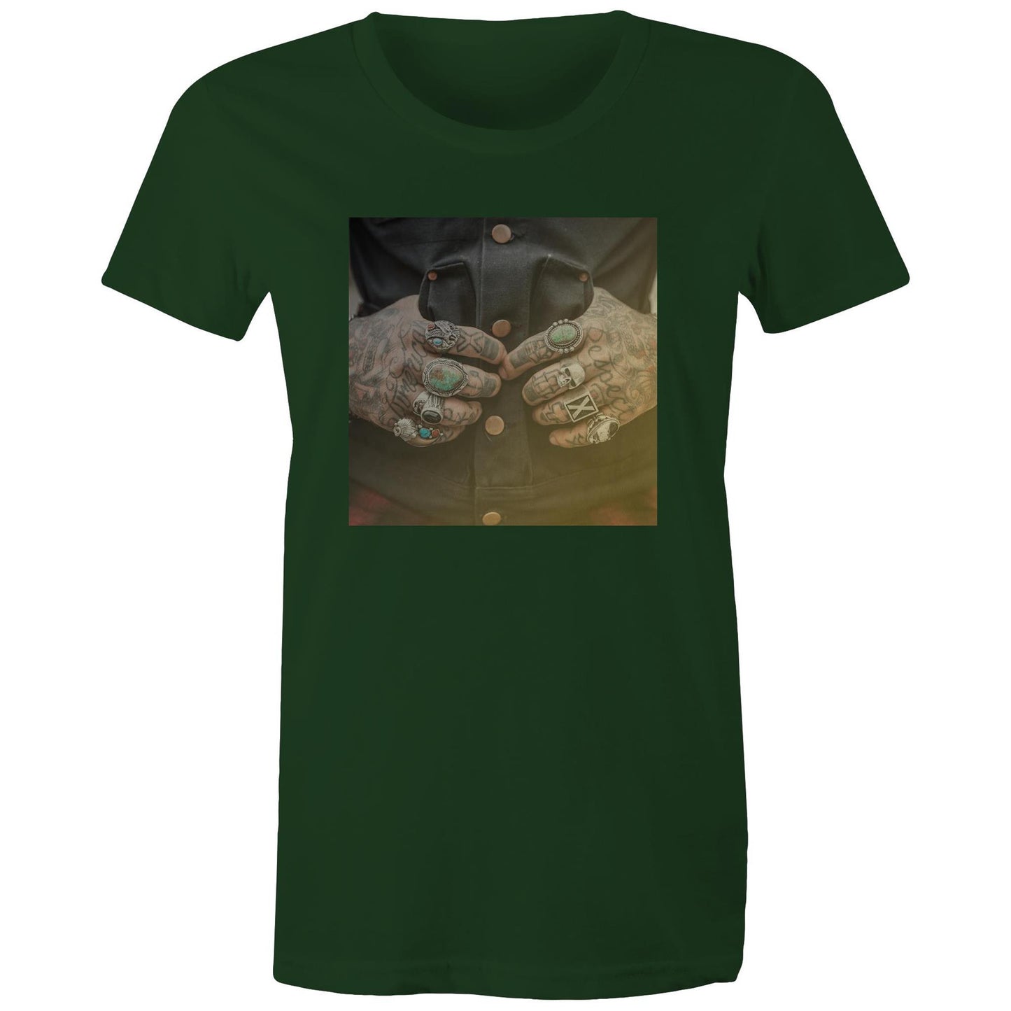 Tattooed Hands Womens TShirt