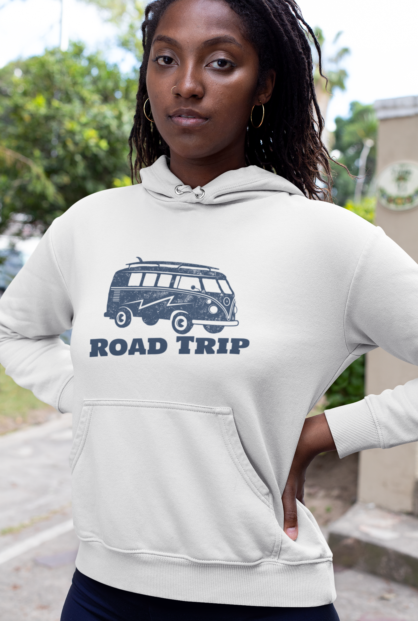 Kombi Road Trip Womens Hoodie