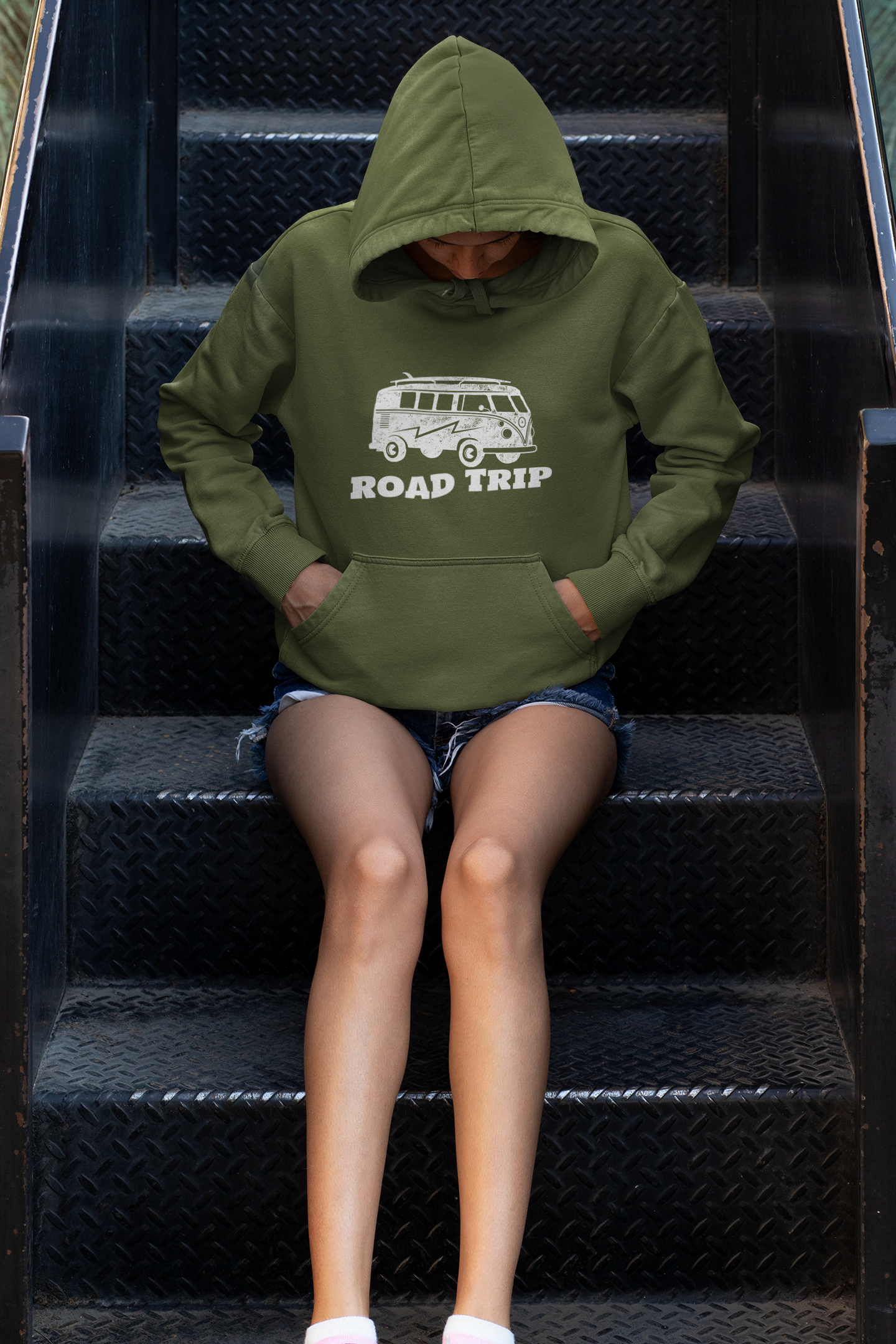 Kombi Road Trip Womens Hoodie
