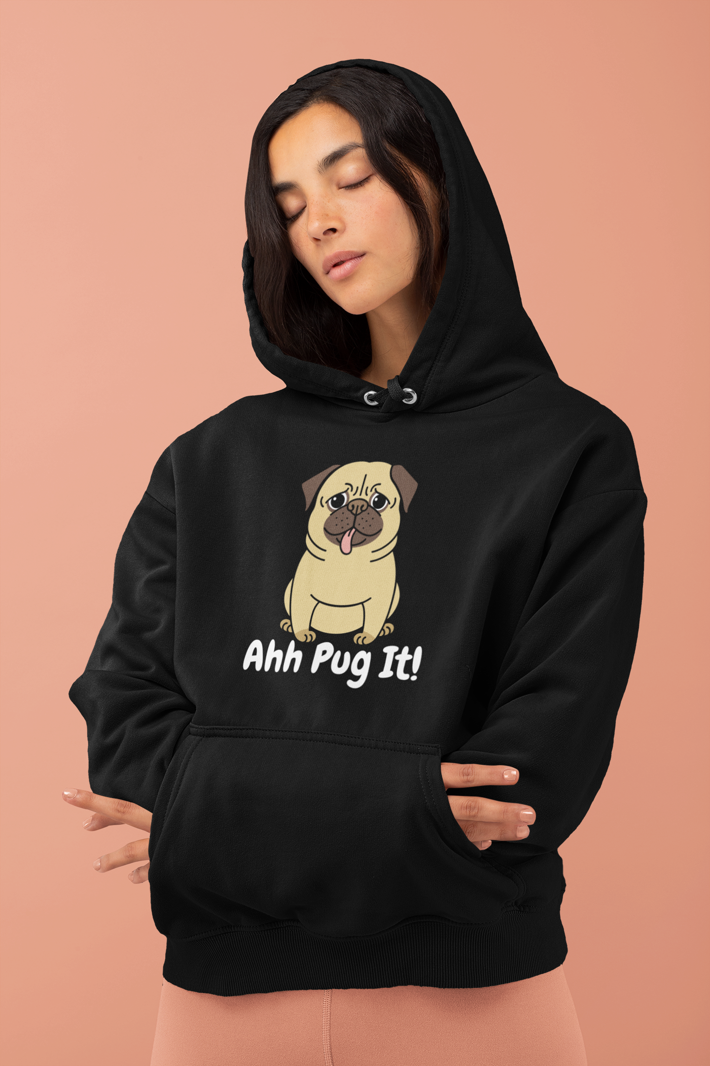 Ahh Pug It! Womens Hoodie