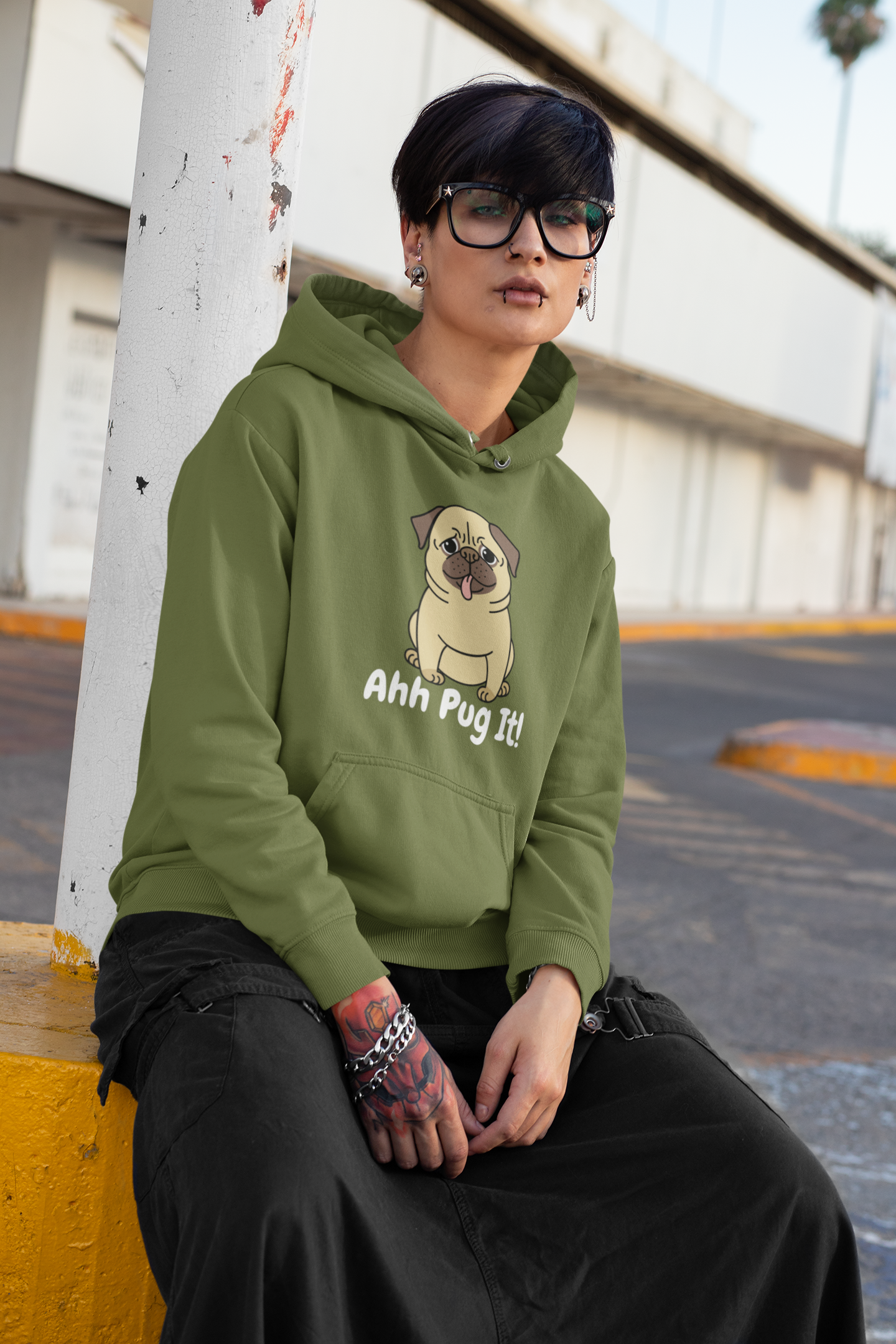 Ahh Pug It! Womens Hoodie
