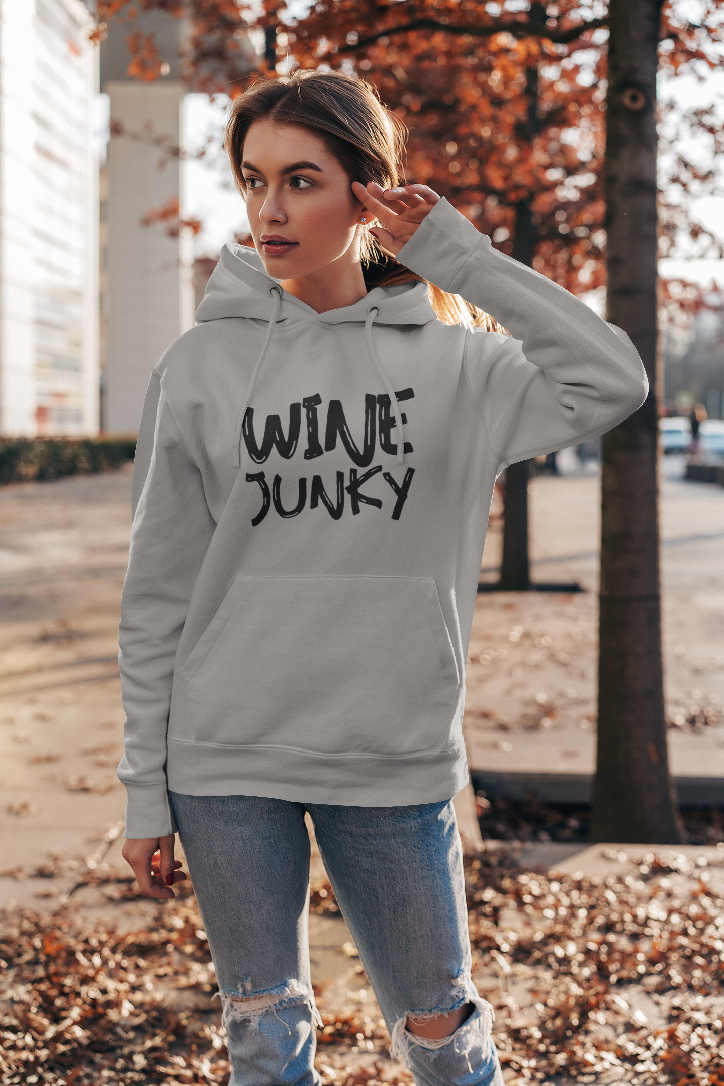 Wine Junky Womens Hoodie