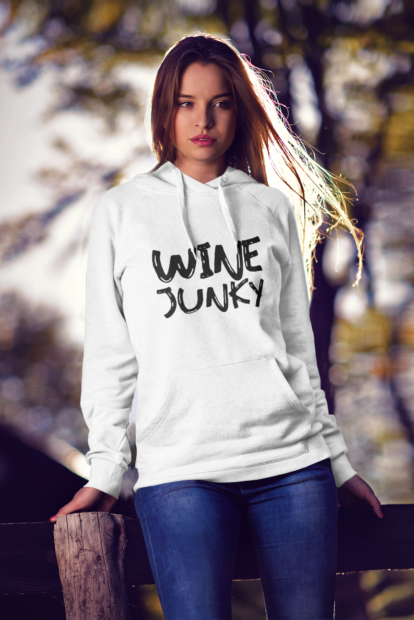 Wine Junky Womens Hoodie
